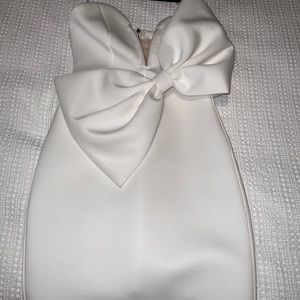Scuba Bow Bridal Shower Mini Dress